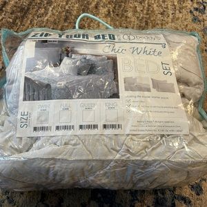 beddys Bedding Zip up bed in chic white twin size